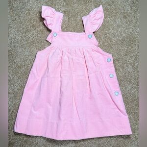 Vintage Hartstrings Made in USA Girl’s Pink Corduroy Overall Dress, Size 3